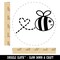 Buzzy Bumble Bee with Heart Rubber Stamp for Stamping Crafting Planners